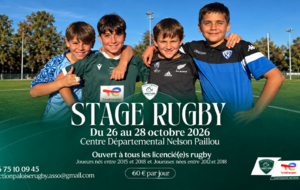 Stage rugby pour M10 ; M12 ; M14